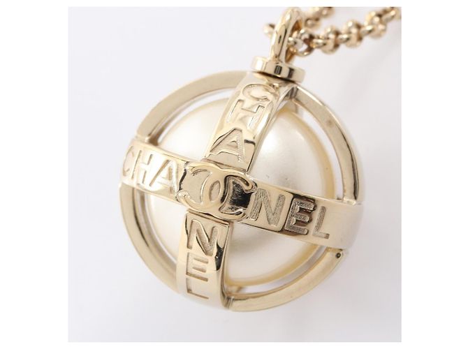 Collana con logo Coco Mark Chanel Bianco D'oro - vista 7