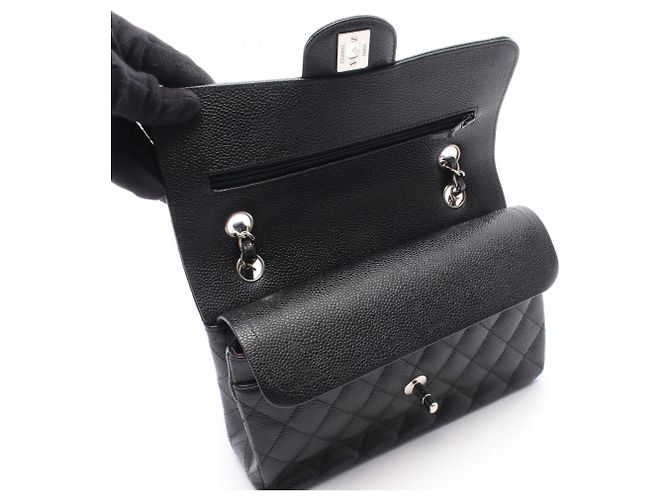 Borsa a tracolla Chanel Matelassé Double Flap Nero - vista 9