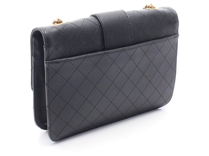 Borsa a tracolla Chanel in pelle matelassé nera Nero - vista 2