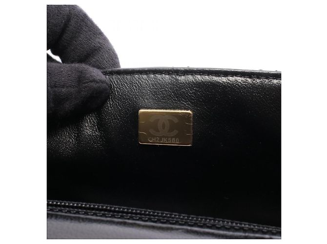 Borsa a Spalla Chanel Mini Matelassé Nero - vista 5