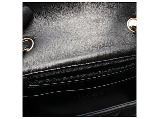 Borsa a Spalla Chanel Mini Matelassé Nero - vista 8