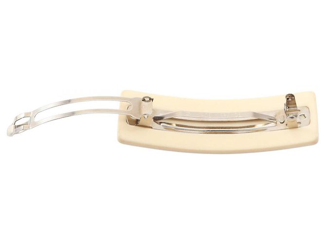 Barrette de plástico blanco y negro Chanel - vista 2