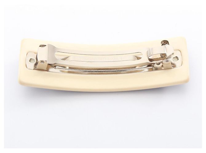 Barrette de plástico blanco y negro Chanel - vista 5