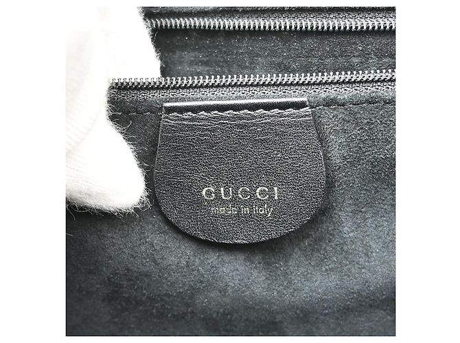Gucci Vintage square G Leather Nero - vista 4