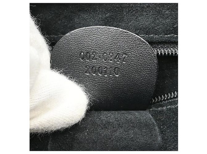 Gucci Vintage square G Leather Nero - vista 5