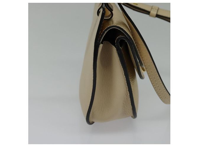 Chloé Georgia Mini in pelle D'oro - vista 3