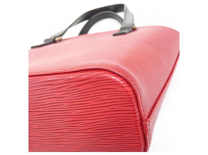 Borsa Louis Vuitton Epi Vavin PM Nero Rosso - vista 3