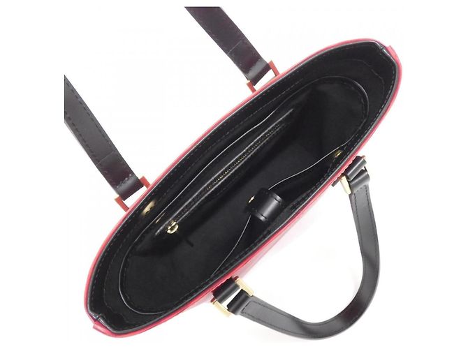 Borsa Louis Vuitton Epi Vavin PM Nero Rosso - vista 6