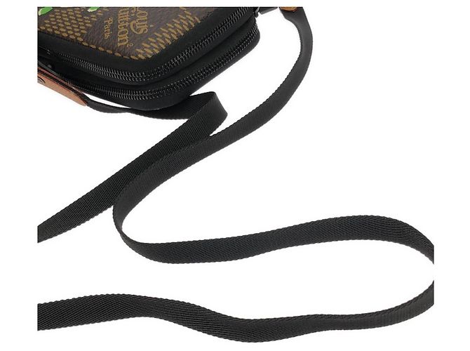 Borsa a mano Louis Vuitton Damier Giant Double Phone Nero Damier ebene - vista 7