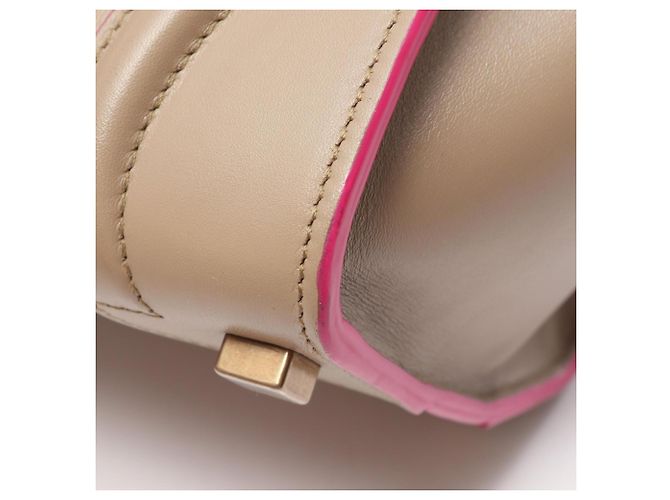 Céline Borsa Tote Celine Luggage Micro Shopper Beige - vista 8
