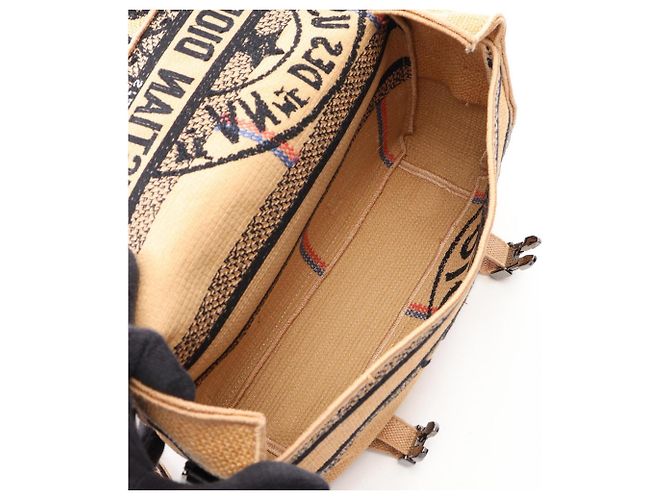 Borsa a tracolla Christian Dior Diorcamp Nero Beige - vista 3