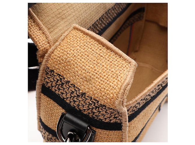Borsa a tracolla Christian Dior Diorcamp Nero Beige - vista 8