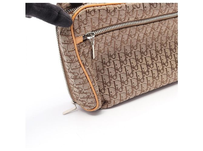 Christian Dior Dior Trotter Handtasche Braun Beige - Ansicht 10