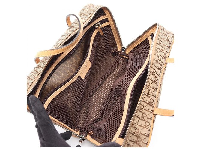 Christian Dior Dior Trotter Handtasche Braun Beige - Ansicht 3