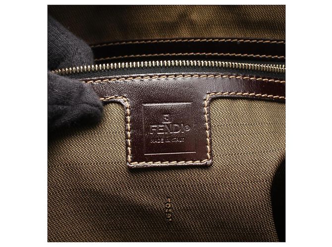 Borsa a Spalla Fendi Zucca Marrone - vista 4
