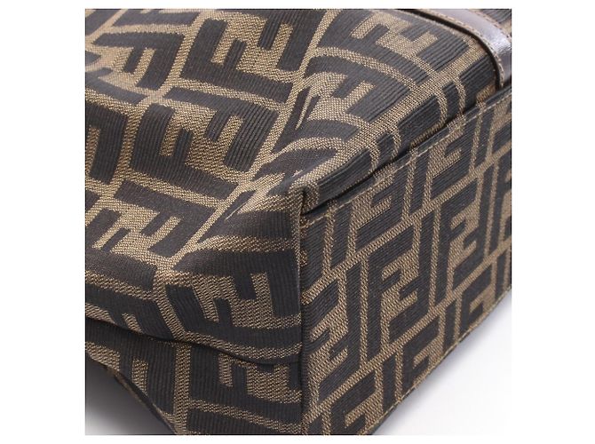 Borsa a Spalla Fendi Zucca Marrone - vista 6