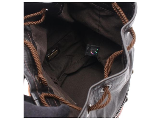 Bolso Bucket Fendi Zucca Castaño Negro - vista 3