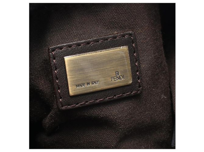 Bolso Bucket Fendi Zucca Castaño Negro - vista 4