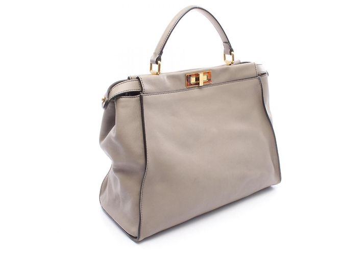 Borsa Fendi Peekaboo Large Beige - vista 2