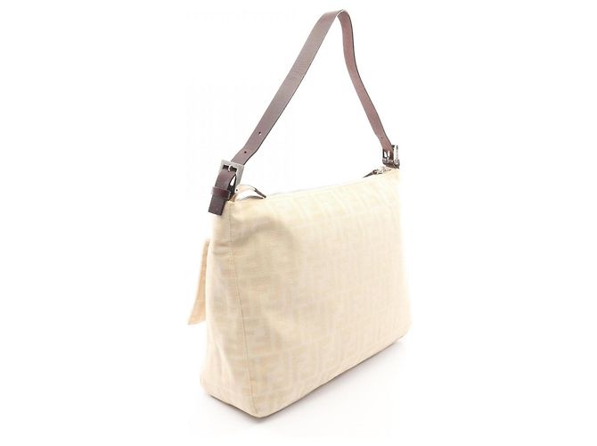 Borsa a tracolla Fendi Mamma Bucket Zucca Marrone Beige - vista 2