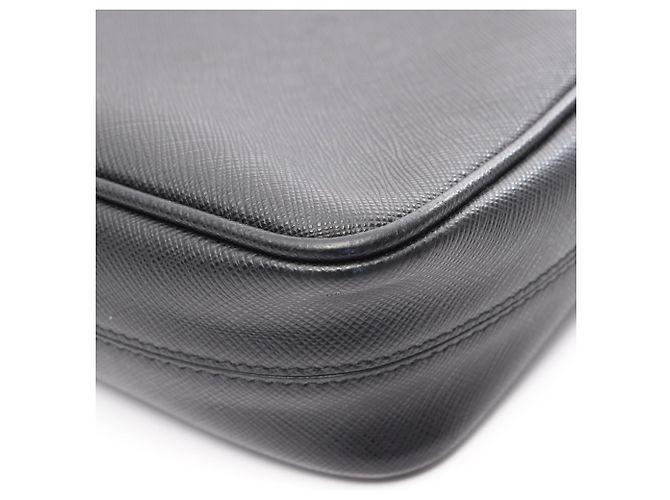 Borsa a tracolla da viaggio in Saffiano Prada Nero - vista 6