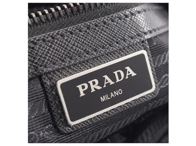Saffiano Borsa a Spalla/Borsa a Mano Prada TESSUTO+SAFFI Nero - vista 4