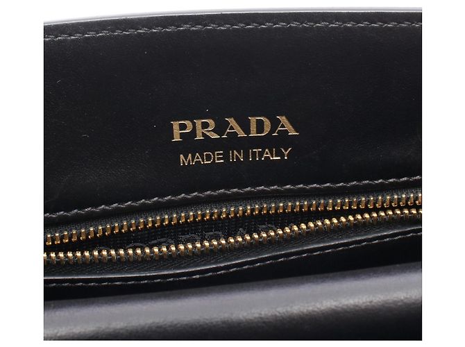 Borsa a Spalla/Borsa a Mano Prada Bibliotheque Nero Rosso - vista 4