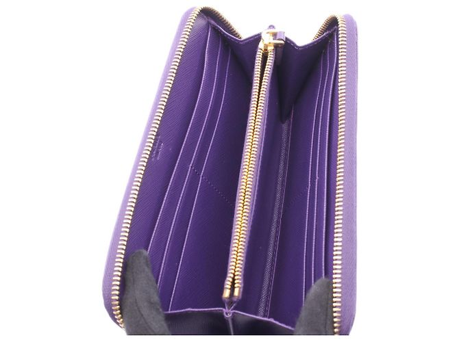 Prada Lila Saffiano Leder Langgeldbörse - Ansicht 3