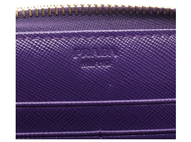 Prada Lila Saffiano Leder Langgeldbörse - Ansicht 4