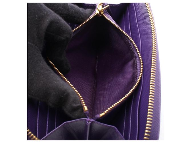 Prada Lila Saffiano Leder Langgeldbörse - Ansicht 5
