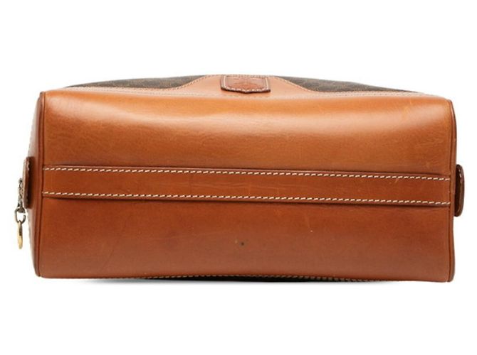 Céline Borsa Celine Macadam in pelle marrone - vista 3