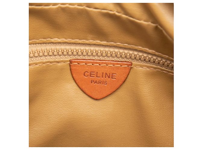 Céline Borsa Celine Macadam in pelle marrone - vista 7
