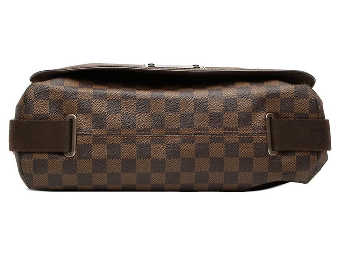 Borsa a tracolla Louis Vuitton Damier Ebene Brooklyn GM Marrone - vista 3
