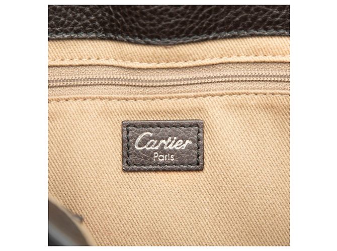 Borsa a tracolla in pelle nera Cartier Marcello Nero - vista 6
