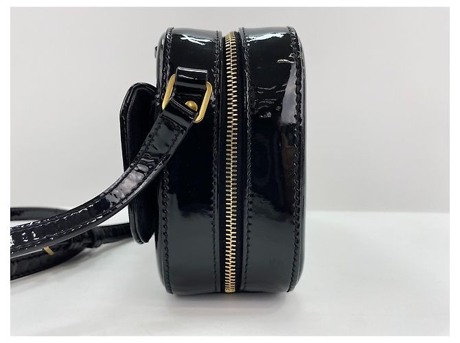 Borsa a tracolla Vicky Enamel Yves Saint Laurent Nero - vista 5