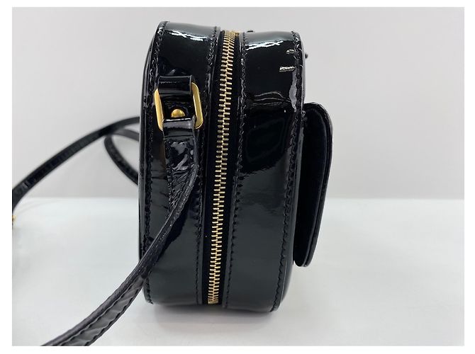Borsa a tracolla Vicky Enamel Yves Saint Laurent Nero - vista 6