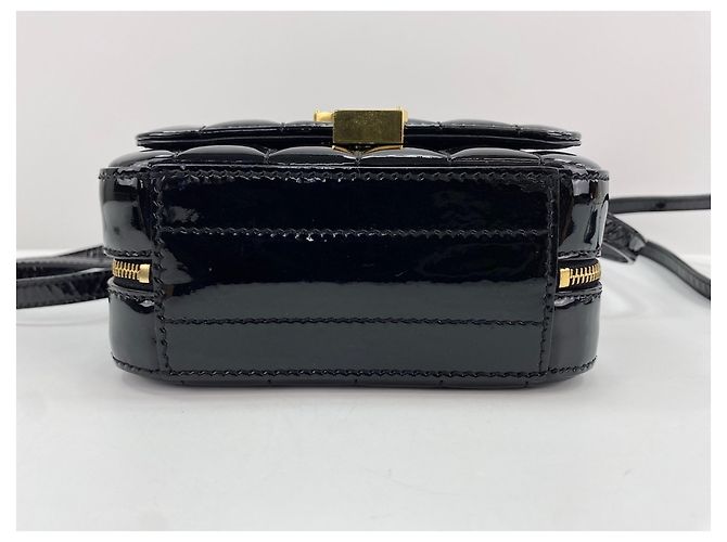Borsa a tracolla Vicky Enamel Yves Saint Laurent Nero - vista 7