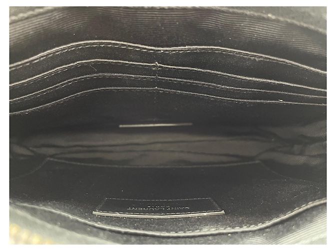 Borsa a tracolla in pelle nera Yves Saint Laurent Nero - vista 11