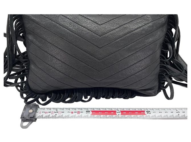 Borsa a tracolla in pelle nera Yves Saint Laurent Nero - vista 3