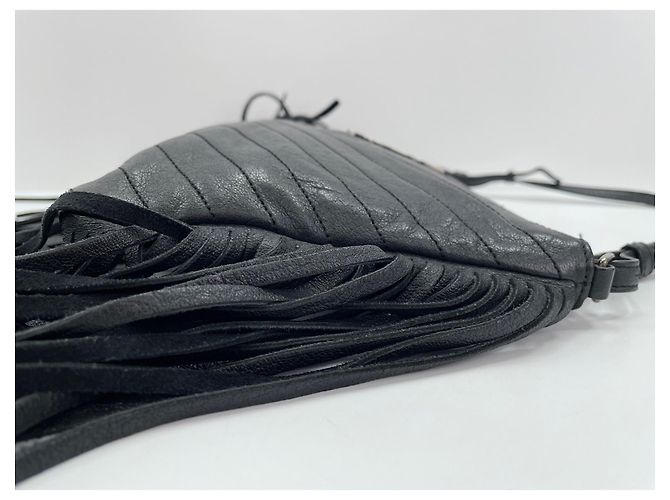 Borsa a tracolla in pelle nera Yves Saint Laurent Nero - vista 4