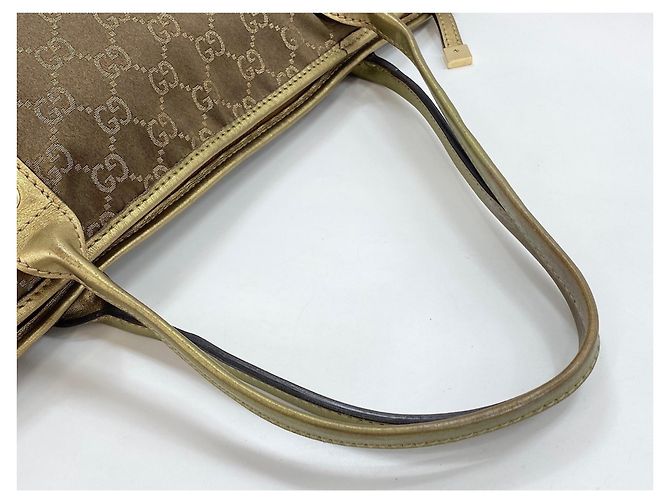 Borsa Tote Gucci GG Nylon Princy Marrone D'oro - vista 10