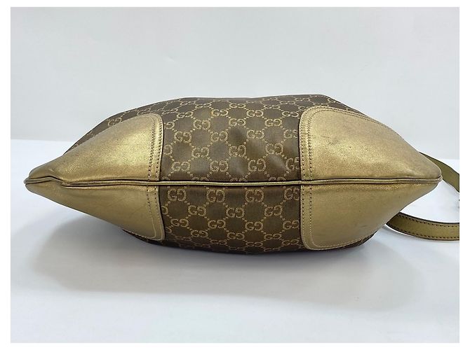 Borsa Tote Gucci GG Nylon Princy Marrone D'oro - vista 7