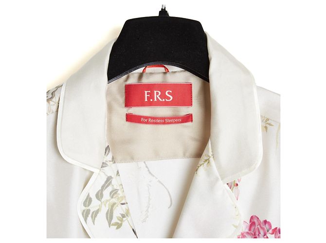 Autre Marque For Restless Sleepers Seidensatin Pyjama-Set Tiger-Print - Ecru Mehrfarben - Ansicht 4