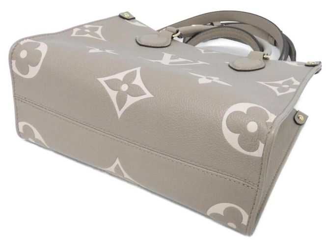 Borsa Louis Vuitton Bicolor Monogram Empreinte OnTheGo PM Beige Grigio - vista 2