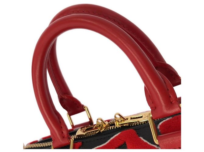 Louis Vuitton LVxUF Speedy Bandoulière 25cm Boston Bag Schwarz Rot - Ansicht 6