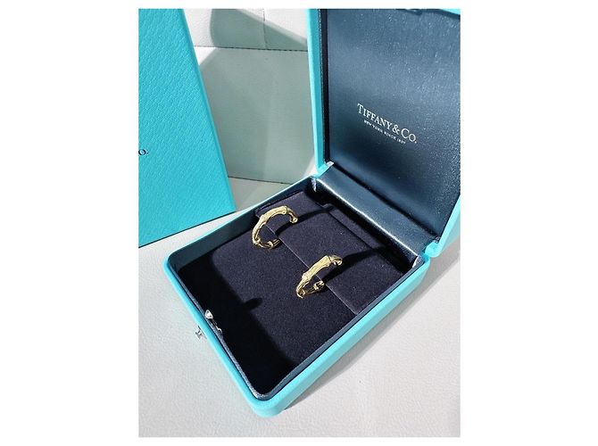 Orecchini Tiffany & Co. Ti Fine Bamboo Circular Joint Oro Giallo D'oro - vista 3