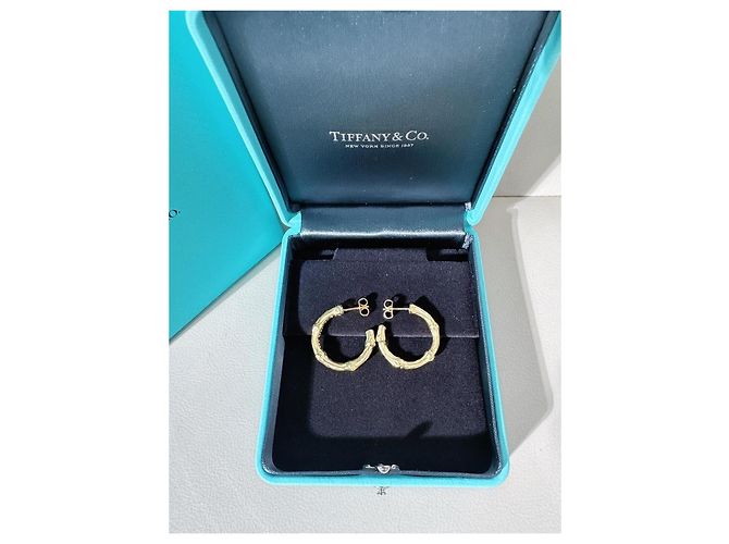 Orecchini Tiffany & Co. Ti Fine Bamboo Circular Joint Oro Giallo D'oro - vista 7
