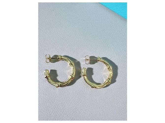 Orecchini Tiffany & Co. Ti Fine Bamboo Circular Joint Oro Giallo D'oro - vista 8