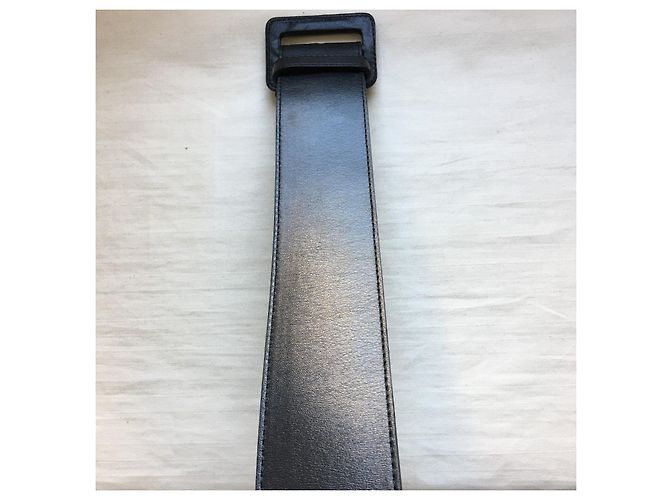 Christian Dior Breiter Ledergürtel Schwarz - Ansicht 11