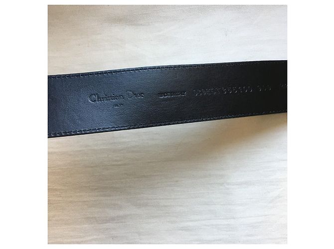 Christian Dior Breiter Ledergürtel Schwarz - Ansicht 6